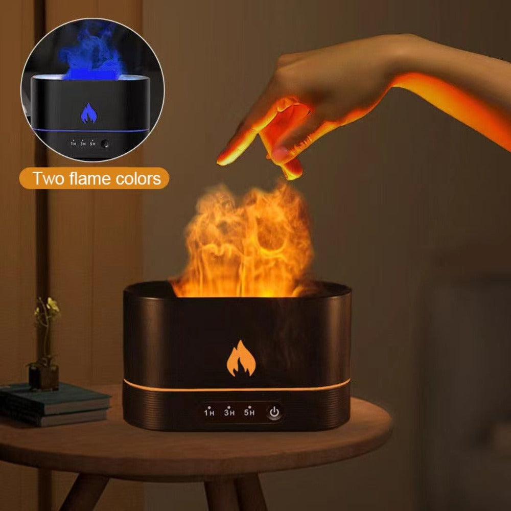Essential Oil Diffuser with Flame Effect and Timer
