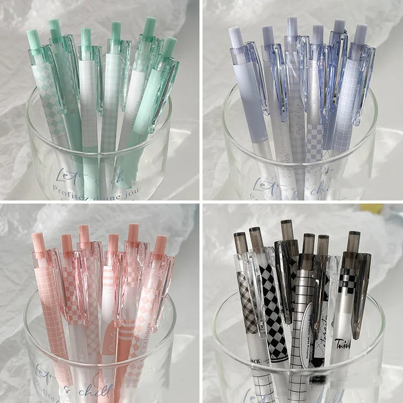 6-Piece Set: Fashion Gel Pens - Lovely Style Stationery with 0.5mm Black Ink, Perfect for Scrapbooking and Back-to-School Supplies