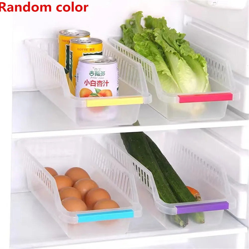 1pc Home Transparent Refrigerator Storage Compartment - Thickened Plastic Food Storage and Organization Box