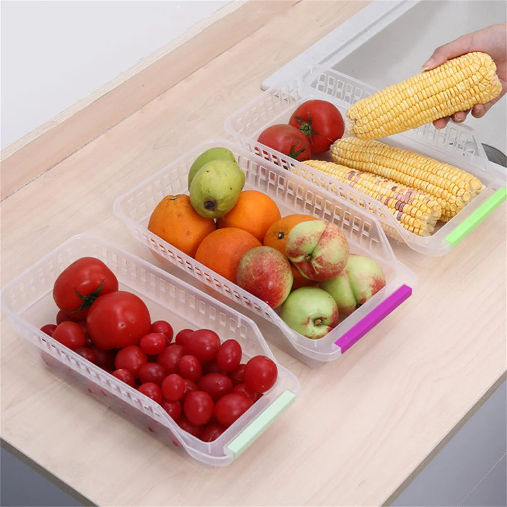 1pc Home Transparent Refrigerator Storage Compartment - Thickened Plastic Food Storage and Organization Box