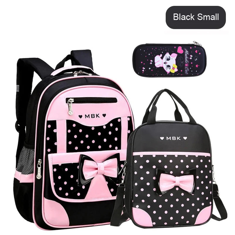3-Piece Adorable School Bag Set for Girls