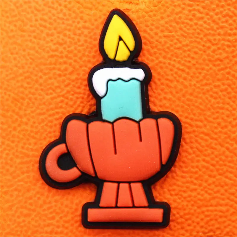 Single Sale: 1pc Cartoon Ghost Shoe Buckle - PVC Halloween Charm Decoration for Clogs, Ideal for Kids' Party Gifts