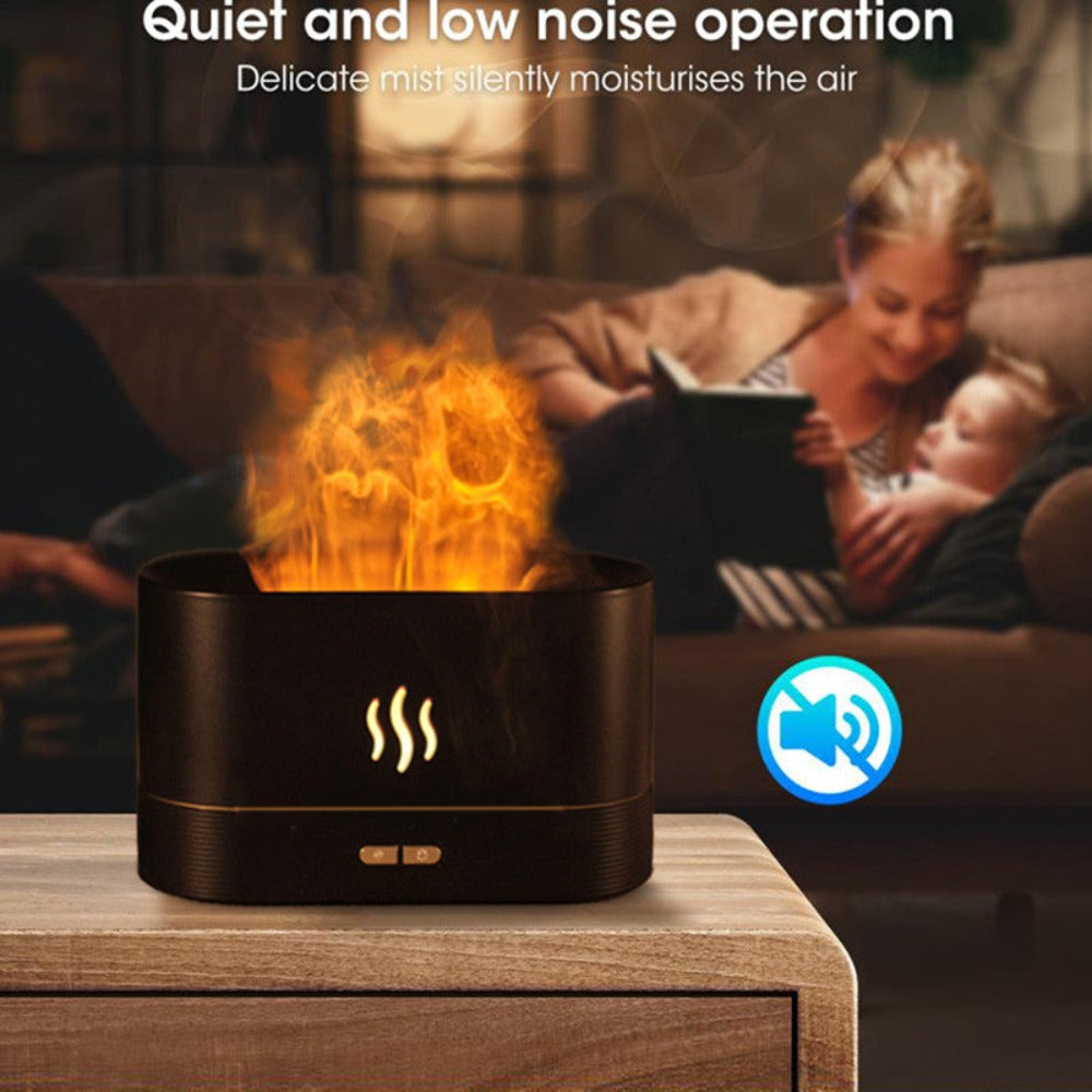 Essential Oil Diffuser with Flame Effect and Timer
