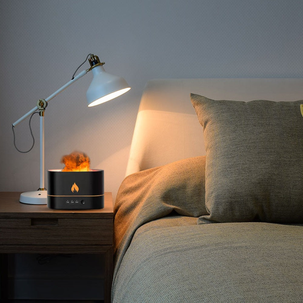 Essential Oil Diffuser with Flame Effect and Timer