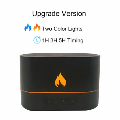 Essential Oil Diffuser with Flame Effect and Timer