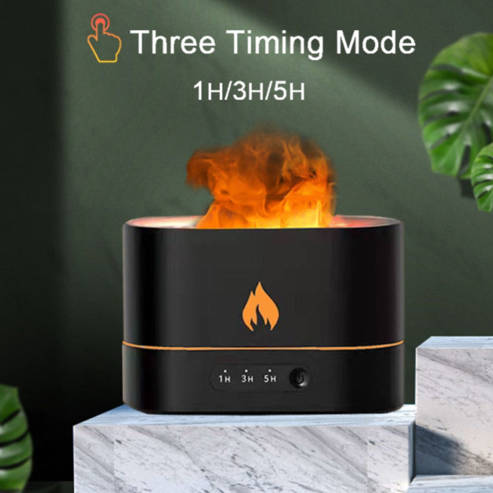 Essential Oil Diffuser with Flame Effect and Timer