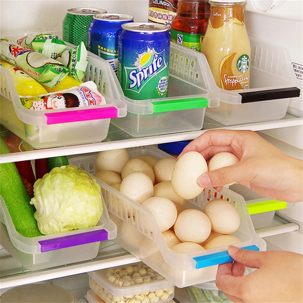 1pc Home Transparent Refrigerator Storage Compartment - Thickened Plastic Food Storage and Organization Box