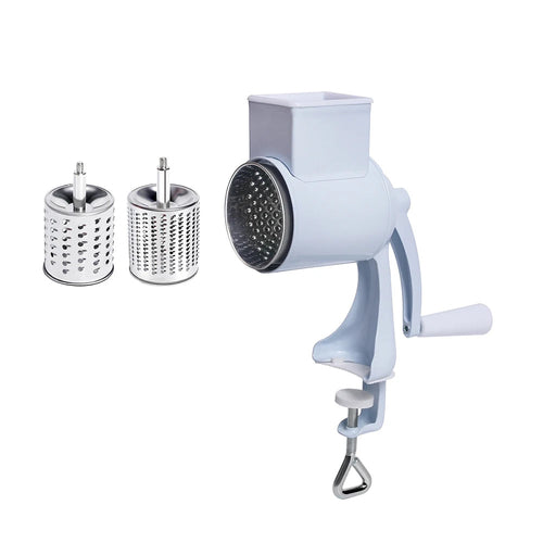 Ultimate Rotary Grater & Food Mill Nut Grinder with Dual Drum Blades