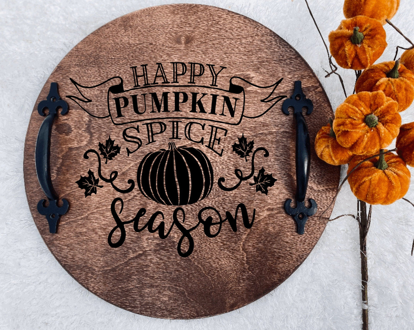 Pumpkin Spice Season Serving Tray | Fall Decor | Coffee Bar Accent | Farmhouse Style