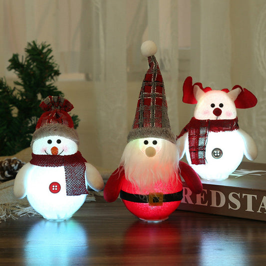 LED Santa Claus and Snowman Christmas Decorations