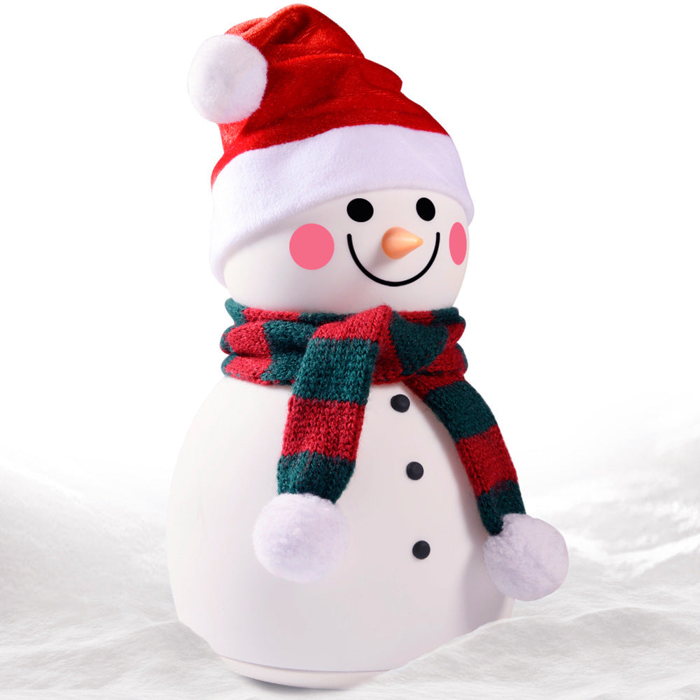 Rechargeable Portable Christmas Snowman Music Night Light
