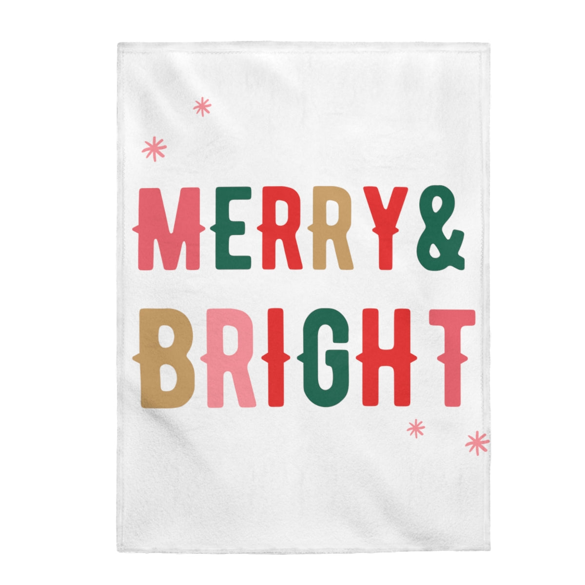 Merry & Bright Christmas Plush Throw Blanket