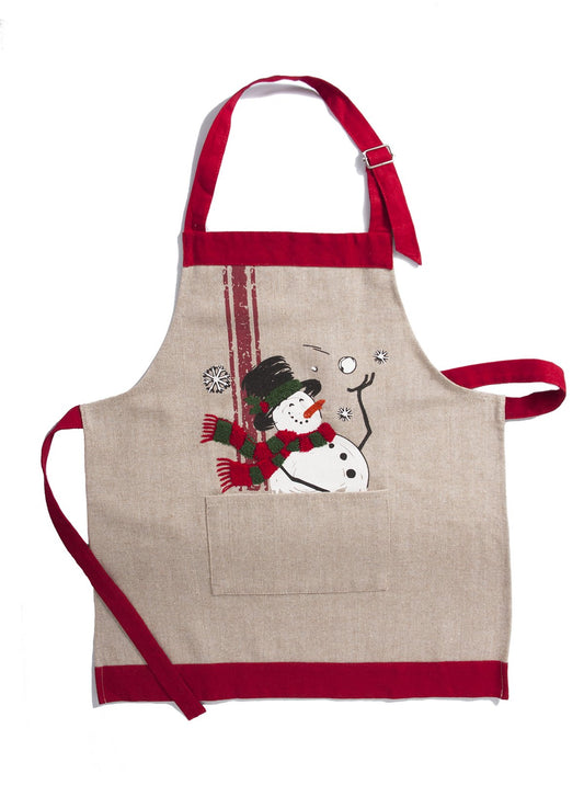 Jolly Snowman Christmas Apron