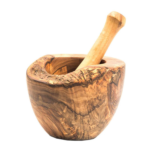 Handcrafted Olive Wood Mortar and Pestle – Timeless Kitchen Essential