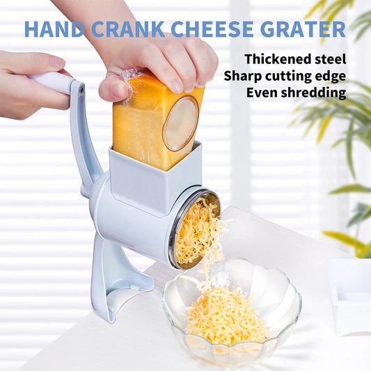 Ultimate Rotary Grater & Food Mill Nut Grinder with Dual Drum Blades