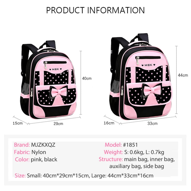 3-Piece Adorable School Bag Set for Girls