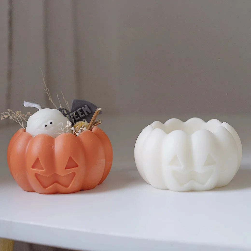 Halloween Silicone Mold - Pumpkin and Ghost Shapes for DIY Candles, Candy, and Chocolate, Food Grade