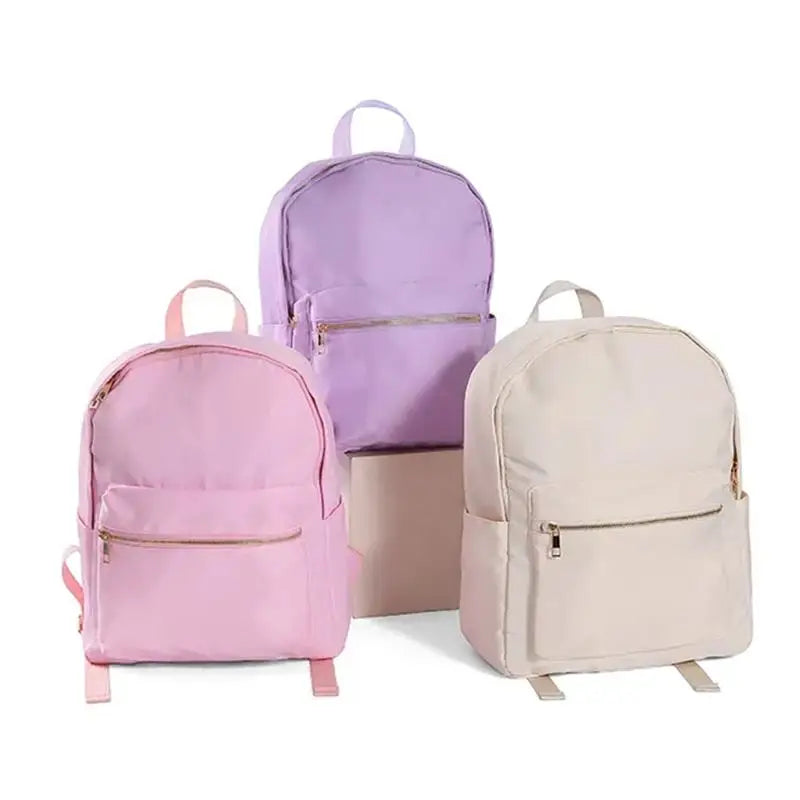 Available in 6 Colors: Nylon School Bags for Teens and Kids - Back to School
