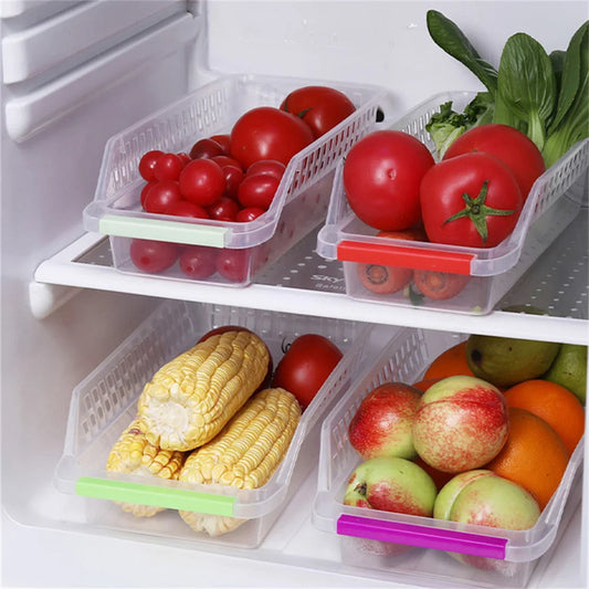 1pc Home Transparent Refrigerator Storage Compartment - Thickened Plastic Food Storage and Organization Box
