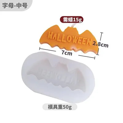 Halloween Silicone Mold - Pumpkin and Ghost Shapes for DIY Candles, Candy, and Chocolate, Food Grade