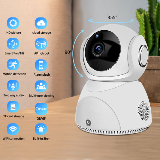 1080P HD 360° Panoramic PTZ Wireless WiFi Camera