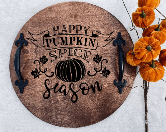 Pumpkin Spice Season Serving Tray | Fall Decor | Coffee Bar Accent | Farmhouse Style