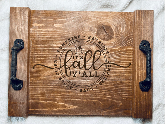Fall Serving Tray | Autumn Decor | Halloween Decor | Rustic Home Accent